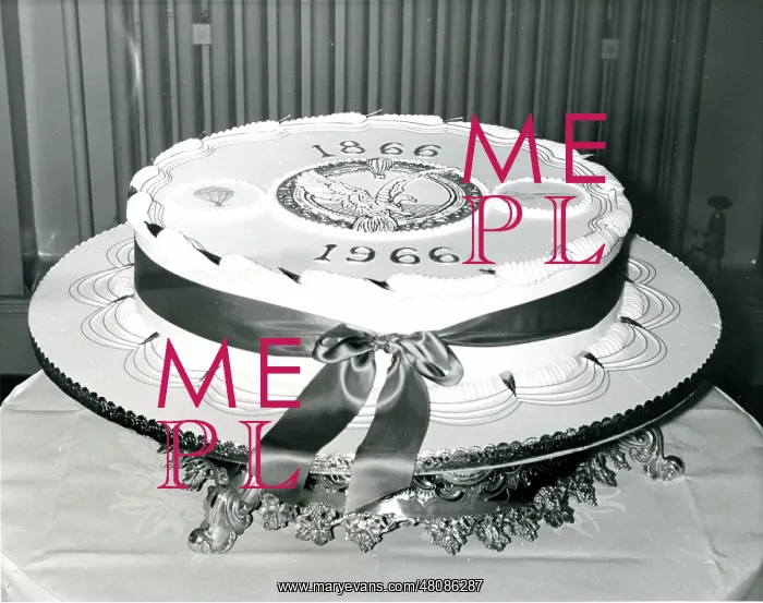 : The centenary birthday cake weighing 40lb at the Centena : The centenary birthday cake weighing 40lb at the Centena