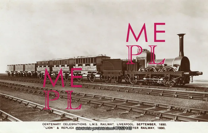 : Centenary celebrations with replica train, Liverpool : Centenary celebrations with replica train, Liverpool