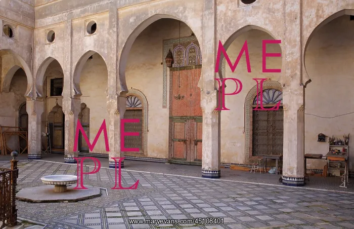 : Central Courtyard, Glaoui Palace, Fes, Fes-Boulemane : Central Courtyard, Glaoui Palace, Fes, Fes-Boulemane