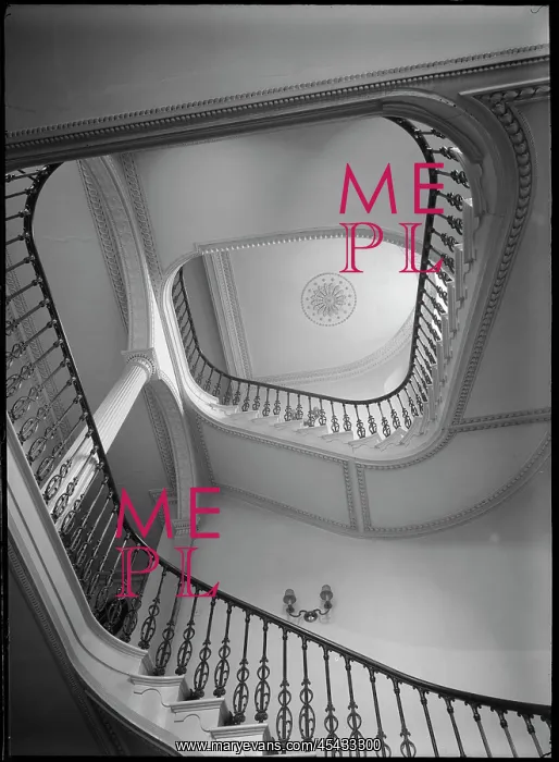 : Central well of the hotel's Georgian staircase : Central well of the hotel's Georgian staircase