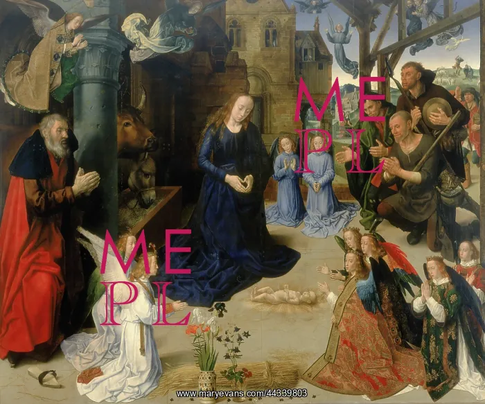 : Central panel with the adoration : Central panel with the adoration