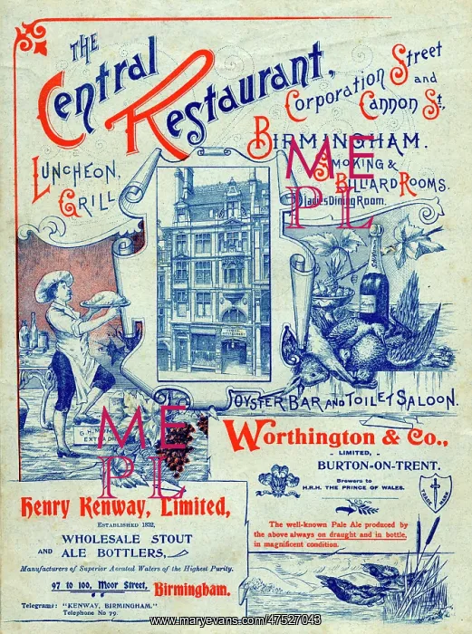  : Central Restaurant advert