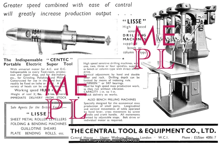 : Central Tool. Centec Super Tool - Lisse Drilling Machines : Central Tool. Centec Super Tool - Lisse Drilling Machines
