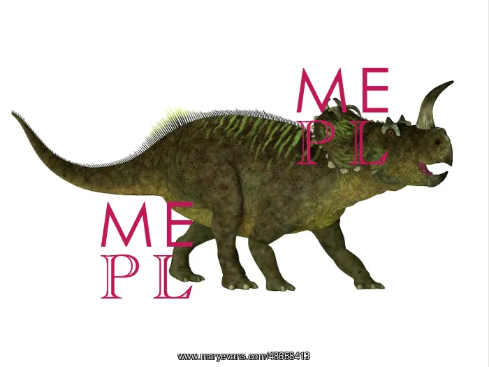 : Centrosaurus dinosaur, side view on white background : Centrosaurus dinosaur, side view on white background