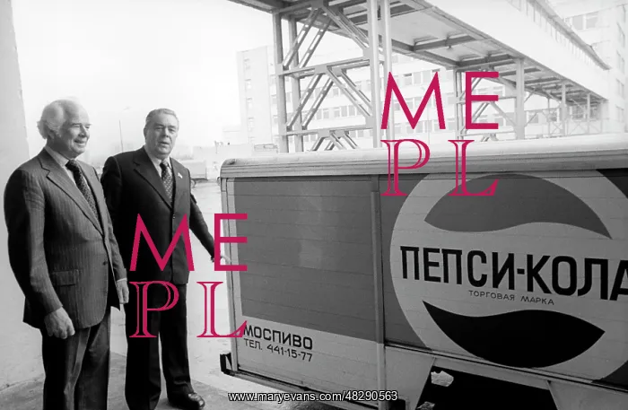 : CEO of PepsiCo company Donald Kendall and Soviet : CEO of PepsiCo company Donald Kendall and Soviet