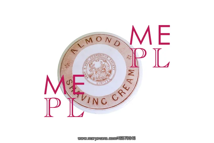 : Ceramic almond shaving cream pot lid : Ceramic almond shaving cream pot lid