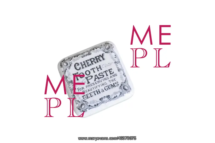 : Ceramic cherry toothpaste pot lid : Ceramic cherry toothpaste pot lid