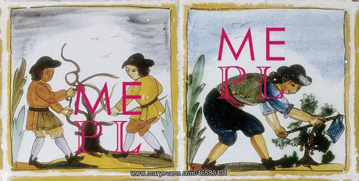 : Ceramic floor tiles depicting the production : Ceramic floor tiles depicting the production