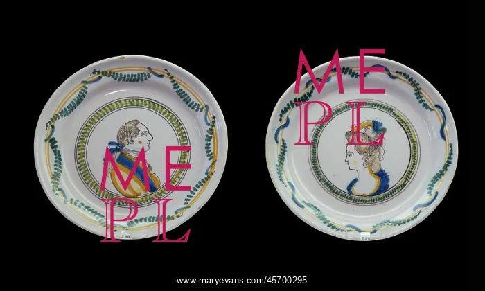 : Ceramic plate, Musee Joseph-Dechelette, Roanne, France : Ceramic plate, Musee Joseph-Dechelette, Roanne, France