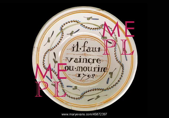 : Ceramic plate, Musee Joseph-Dechelette, Roanne, France : Ceramic plate, Musee Joseph-Dechelette, Roanne, France