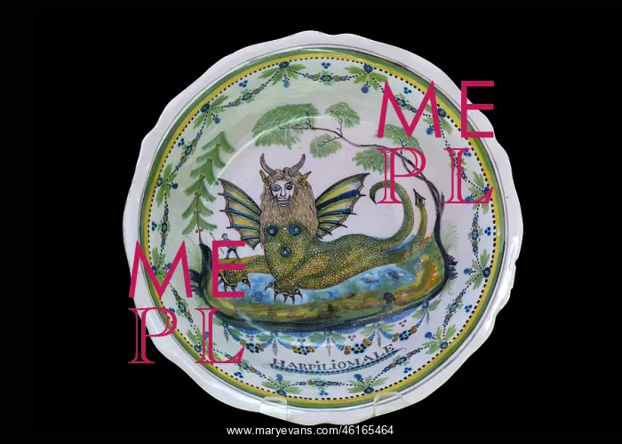 : Ceramic plate, Musee Joseph-Dechelette, Roanne, France : Ceramic plate, Musee Joseph-Dechelette, Roanne, France