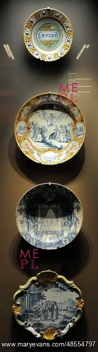 : Ceramic. Plates decorated with scenes religious, 17th-18th ce : Ceramic. Plates decorated with scenes religious, 17th-18th ce