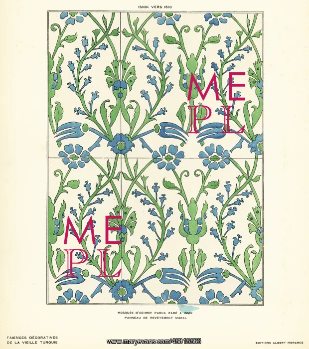 : Ceramic wall tiles decorated with flowers and : Ceramic wall tiles decorated with flowers and