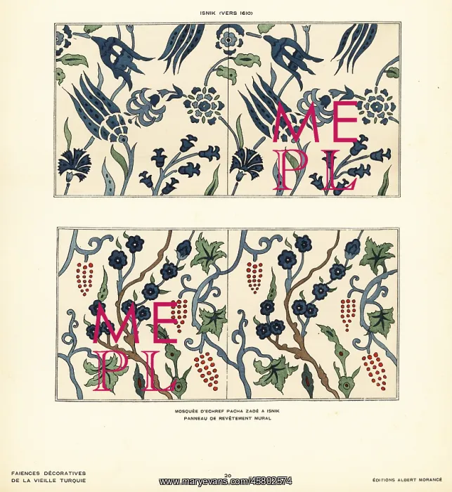 : Ceramic wall tiles decorated with tulips and flowers : Ceramic wall tiles decorated with tulips and flowers