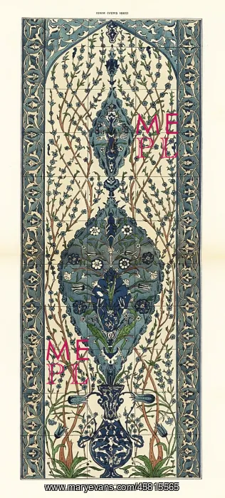 : Ceramic wall tiles decorated with tulips, flowers : Ceramic wall tiles decorated with tulips, flowers