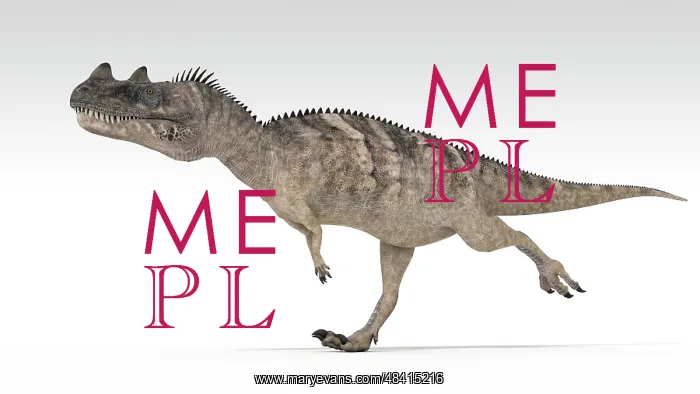  : Ceratosaurus dinosaur, white background