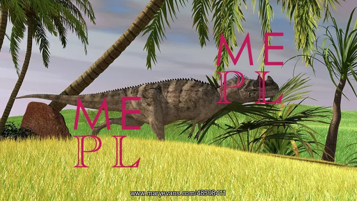 : Ceratosaurus hunting in a field : Ceratosaurus hunting in a field