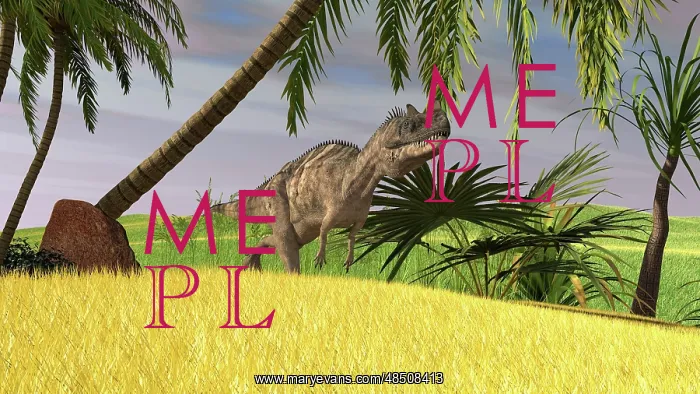 : Ceratosaurus hunting in a field : Ceratosaurus hunting in a field