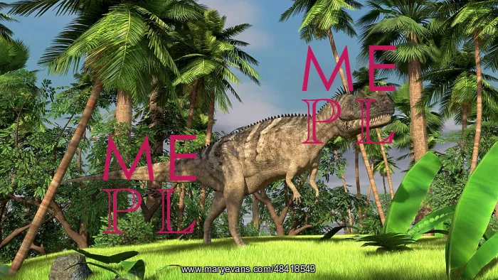: Ceratosaurus hunting in forest : Ceratosaurus hunting in forest