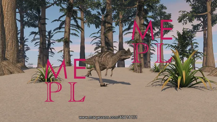 : Ceratosaurus hunting in a prehistoric environment : Ceratosaurus hunting in a prehistoric environment
