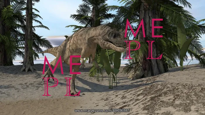 : Ceratosaurus hunting in a prehistoric environment : Ceratosaurus hunting in a prehistoric environment
