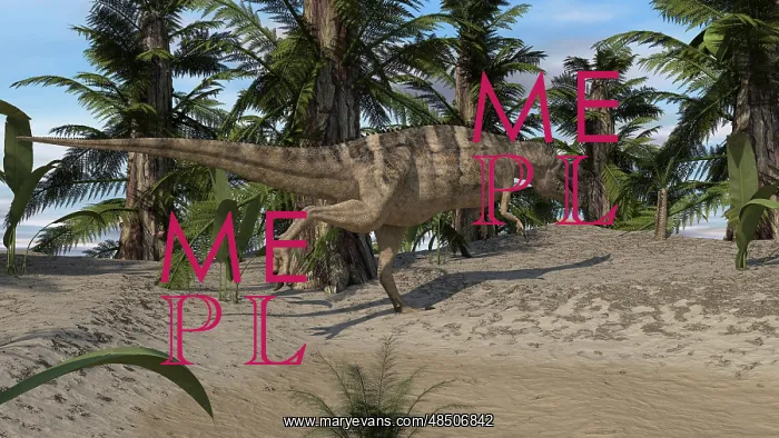 : Ceratosaurus hunting in a prehistoric environment : Ceratosaurus hunting in a prehistoric environment