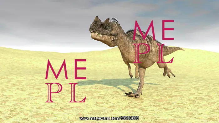: Ceratosaurus running across a barren desert : Ceratosaurus running across a barren desert
