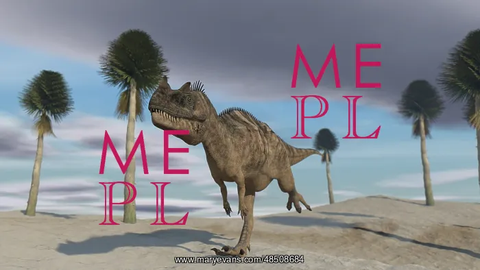 : Ceratosaurus running across a barren landscape : Ceratosaurus running across a barren landscape
