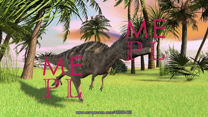 : Ceratosaurus running across a field : Ceratosaurus running across a field