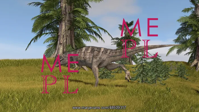 : Ceratosaurus running across a grassy field : Ceratosaurus running across a grassy field