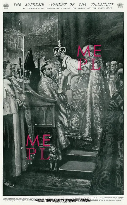 : Ceremony of crowning of King George V : Ceremony of crowning of King George V