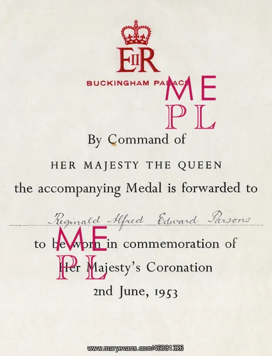 : Certificate from Buckingham Palace : Certificate from Buckingham Palace