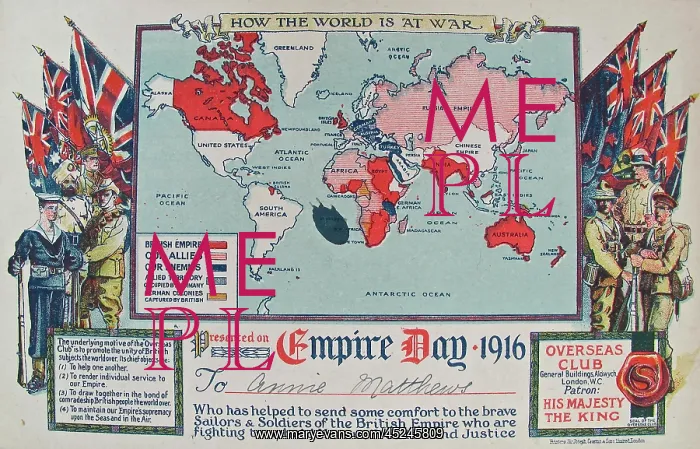 : A Certificate from the Overseas Club in 1916