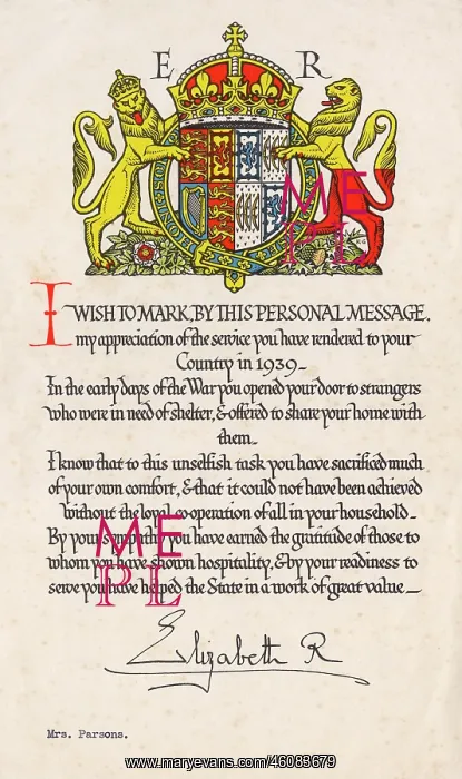 : Certificate from Queen Elizabeth II : Certificate from Queen Elizabeth II