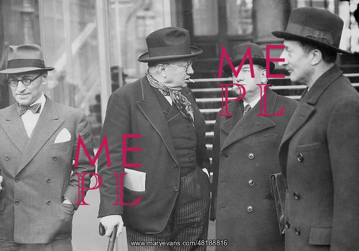 : Cesar Campinchi, Anatole de Monzie, Edouard Daladier and Geo : Cesar Campinchi, Anatole de Monzie, Edouard Daladier and Geo