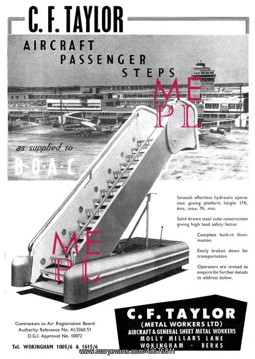 : C.F.Taylor Aircraft Passenger Steps : C.F.Taylor Aircraft Passenger Steps
