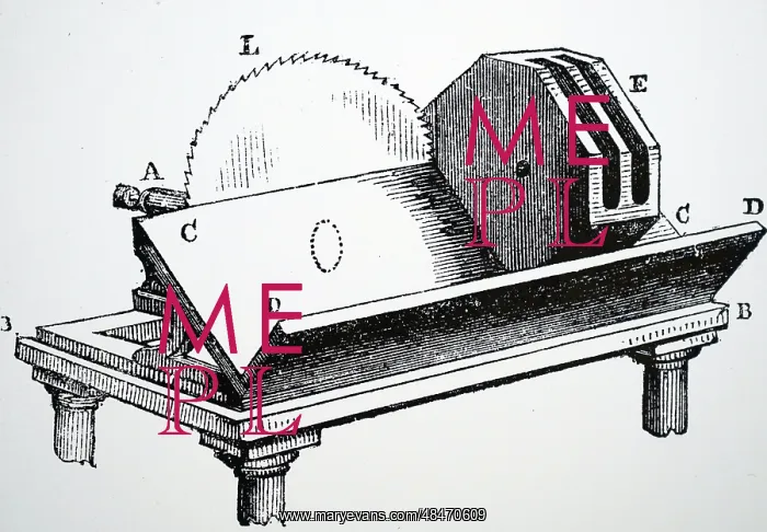: Chain of buckets, powered by man in tread wheel : Chain of buckets, powered by man in tread wheel