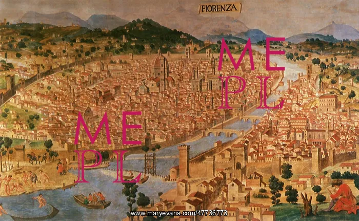 : Chain Map of Florence, by Fra Angelico : Chain Map of Florence, by Fra Angelico
