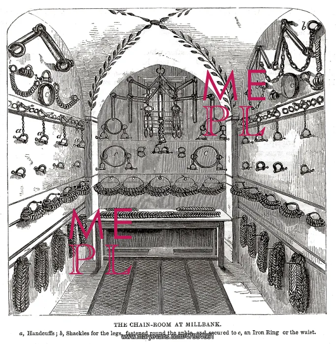 : Chain room, Millbank Prison : Chain room, Millbank Prison