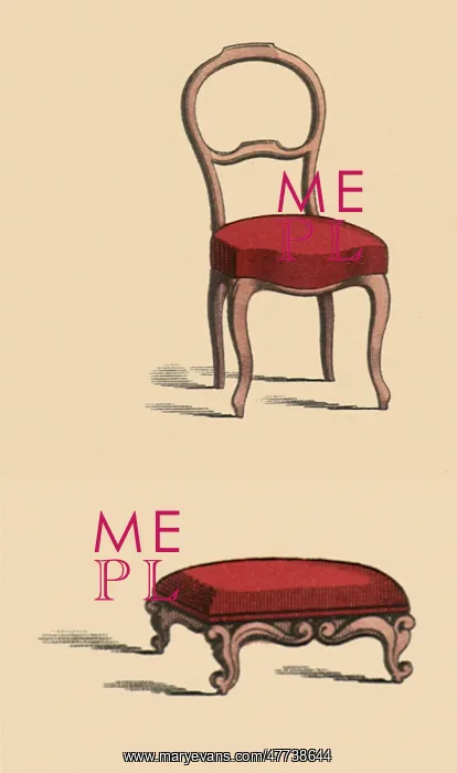 : Chair and Footstool : Chair and Footstool