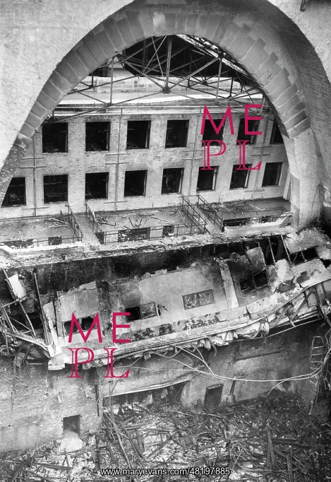 : Chamber of the Reichstag after the fire, 1933 : Chamber of the Reichstag after the fire, 1933