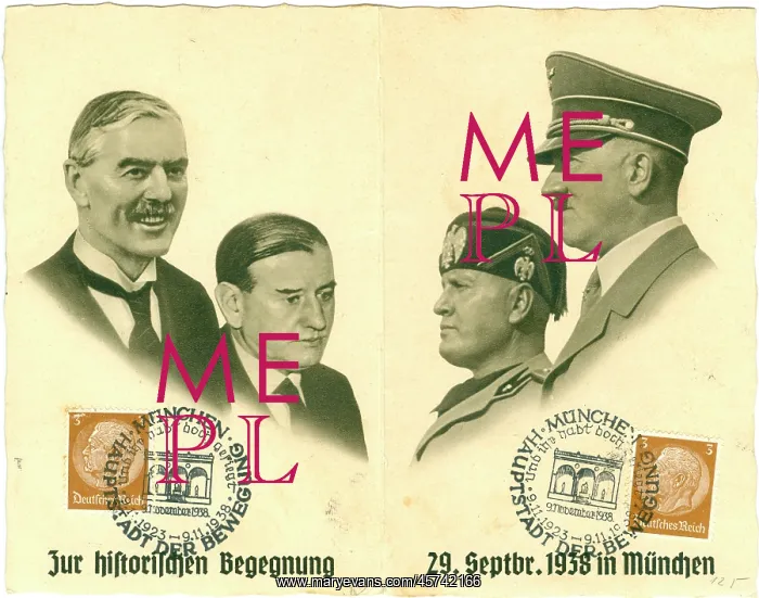 : Chamberlain, Daladier, Mussolini & Hitler at Munich : Chamberlain, Daladier, Mussolini & Hitler at Munich