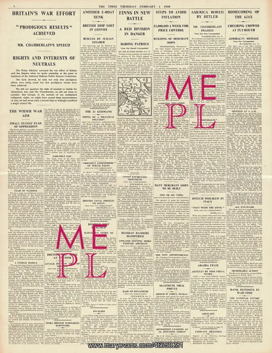 : Chamberlain makes speech on Britain's war effort : Chamberlain makes speech on Britain's war effort