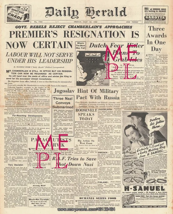: Chamberlain's resignation is now certain : Chamberlain's resignation is now certain