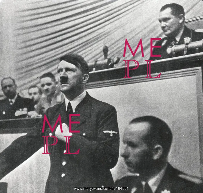 : Chancellor Adolf Hitler during his speech to the Reichstag a : Chancellor Adolf Hitler during his speech to the Reichstag a