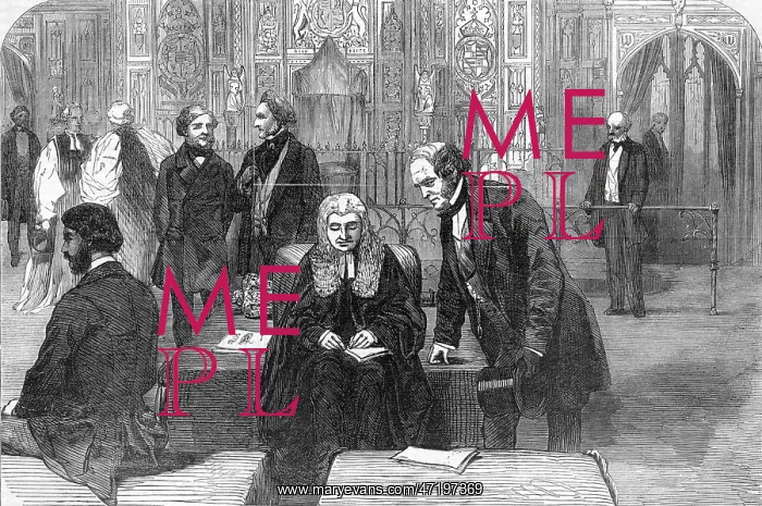 : CHANCELLOR ON WOOLSACK 1858 : CHANCELLOR ON WOOLSACK 1858