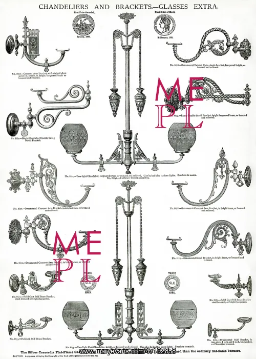 : Chandeliers and wall brackets 1881 : Chandeliers and wall brackets 1881