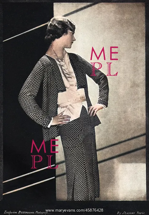 : Chanel tweed suit, 1929 : Chanel tweed suit, 1929