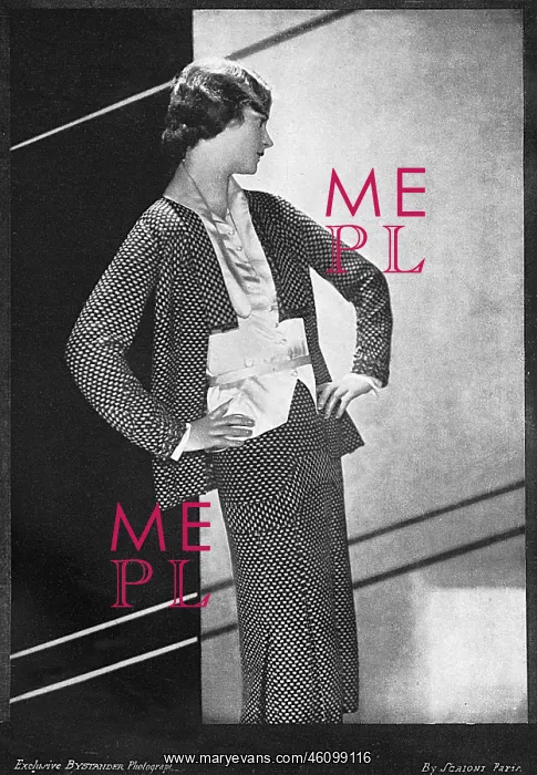 : Chanel tweed suit, 1929 : Chanel tweed suit, 1929