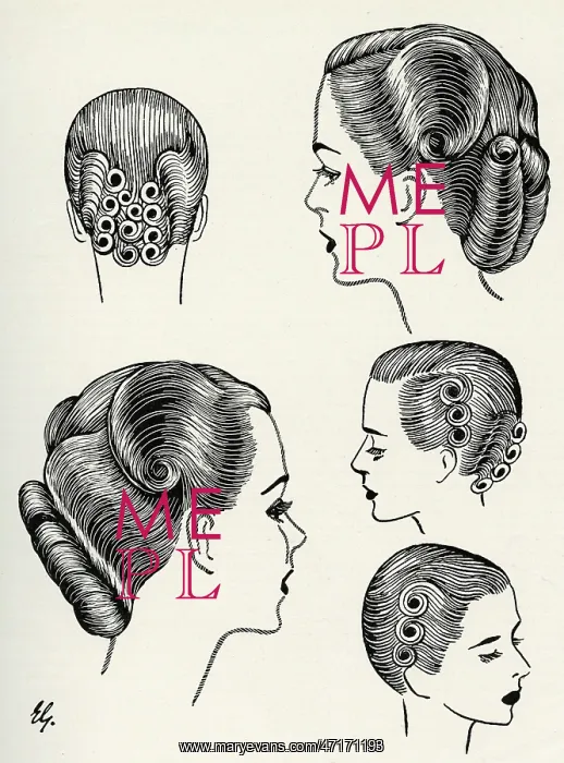 : Change of contour hairstyle 1940s : Change of contour hairstyle 1940s